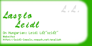 laszlo leidl business card